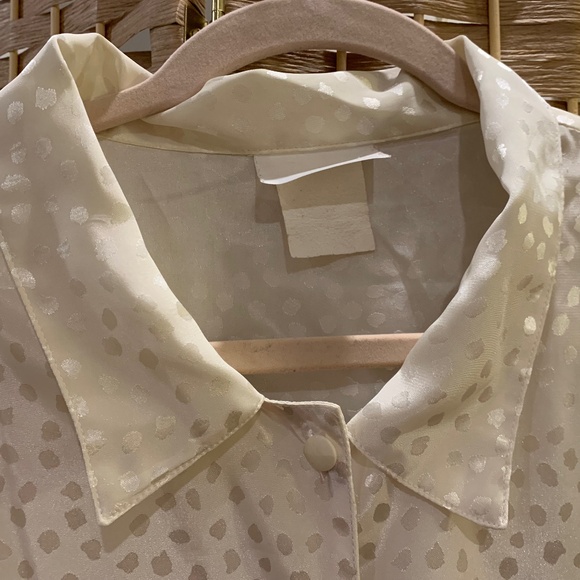 Vintage satin-like cheetah print blouse - Picture 8 of 9